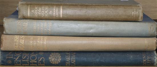 Three volumes of English Homes and one volume of The English House